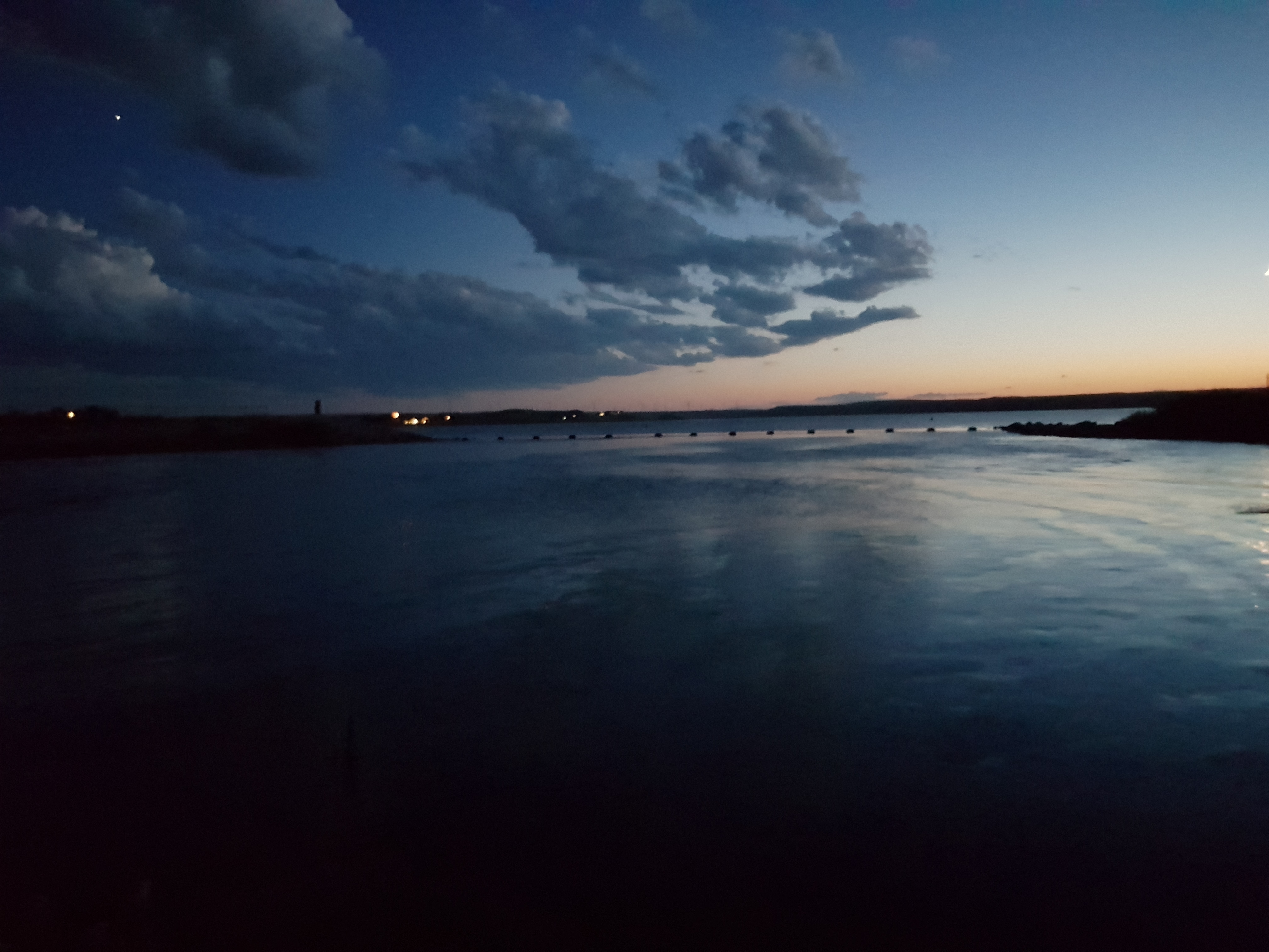 River and Sea at Dusk